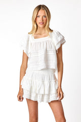 Brianna Lace Skirt White