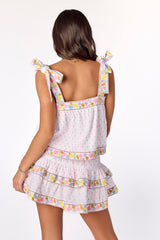 Marni Embroidered Skirt Floral Pastel