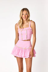 Celeste Fringe Top Pink