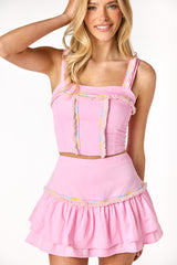 Celeste Fringe Top Pink