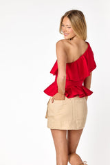 Harper Cargo Skirt Beige