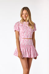 Ava Top Pink City Print