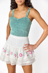 Margot Denim Top Sage