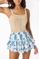 Margot Denim Top Beige
