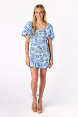 Pixie Smocked Dress Renaissance Tile
