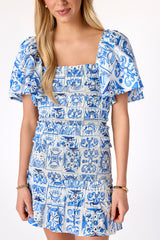 Pixie Smocked Dress Renaissance Tile