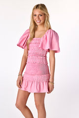 Pixie Smocked Dress Raspberry Gelato