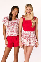 Lily Top Italian Toile