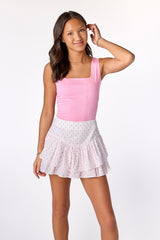 Draper Skirt Swiss Dot Pink