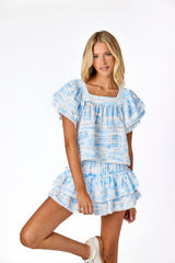 Lily Top Italian Toile