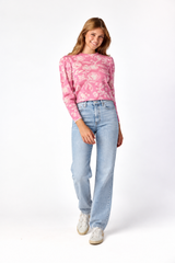 Amelia Jacquard Sweater Pink