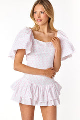 Grayton Top Swiss Dot Pink