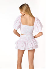 Grayton Top Swiss Dot Pink