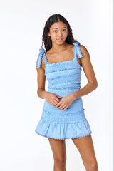 Lizzie Dress Blue Aura