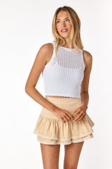 Cleo Knit Top White