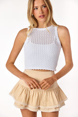 Cleo Knit Top White
