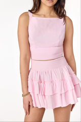 Pisa Pleated Skirt Rosa