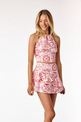 Amore Flounce Skirt Red