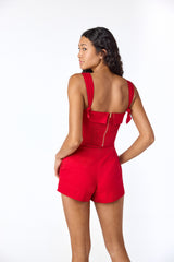 Stella Pleated Shorts Pomegranate
