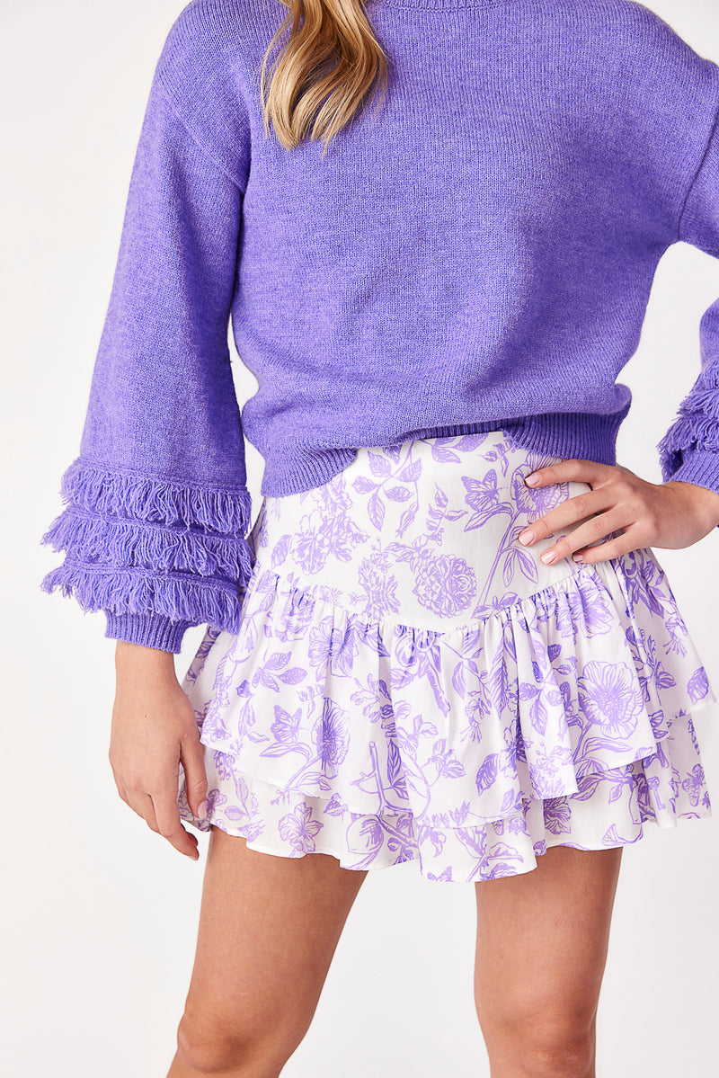 Taylor Layered Skirt Garden Toile Violet
