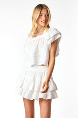Brianna Lace Skirt White