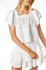 Brianna Lace Skirt White