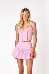 Celeste Fringe Top Pink