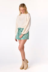 Bennie Braided Sweater Ivory