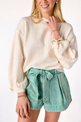 Bennie Braided Sweater Ivory