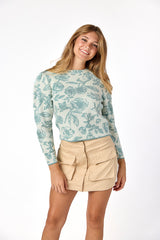 Amelia Jacquard Sweater Sage