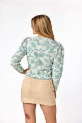 Amelia Jacquard Sweater Sage