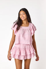 Lily Lace Top Pastel Pink