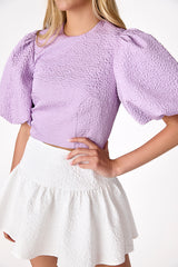 Callie Puff Sleeve Top Lavender