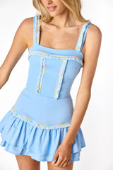 Celeste Fringe Top Blue