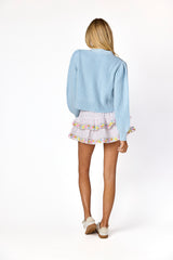 Marni Embroidered Skirt Floral Pastel
