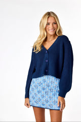 Frances Quilted Skirt Blue