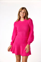 Ellody Knit Skirt Fuchsia