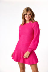 Ellody Knit Skirt Fuchsia