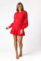 Ellody Knit Skirt Red