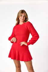 Ellody Knit Skirt Red