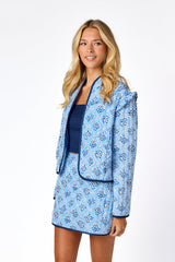 Frances Quilted Skirt Blue
