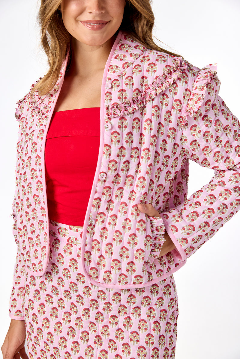 Louise Quilted Jacket Pink
