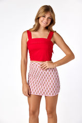 Frances Quilted Skirt Pink