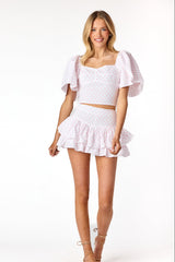 Grayton Top Swiss Dot Pink