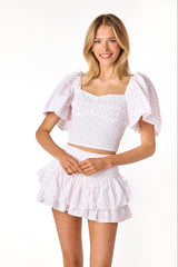 Grayton Top Swiss Dot Pink