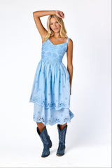 June Midi Dress Blue