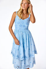 June Midi Dress Blue