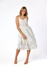 June Midi Dress White