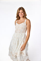 June Midi Dress White