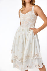 June Midi Dress White